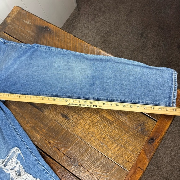 Madewell Perfect Vintage Straight Jeans Size 26 Distressed Medium Wash Denim - Picture 8 of 14